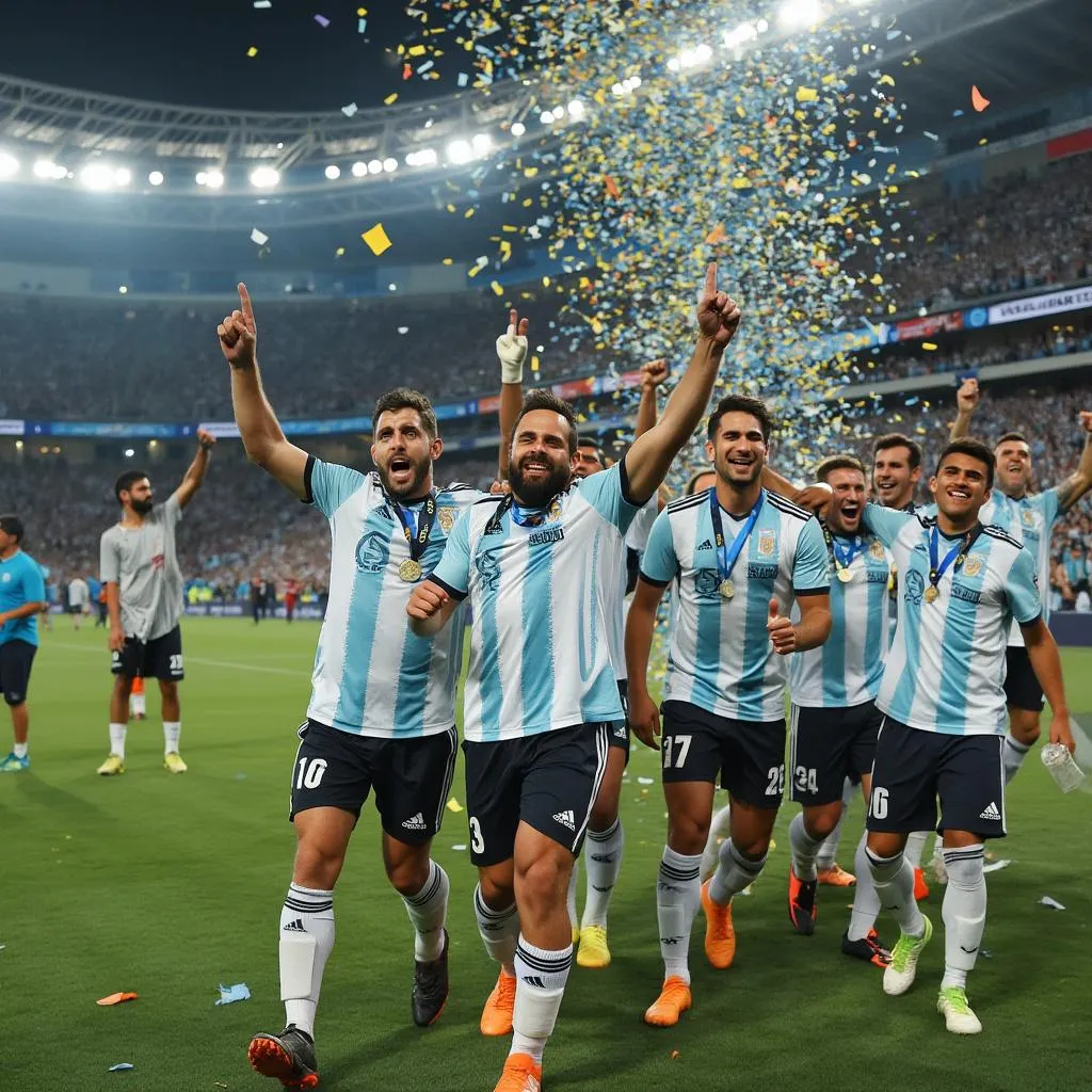Equipo celebrando un campeonato
